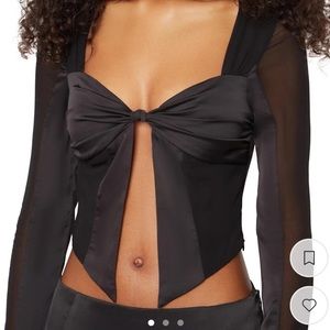 danielle guizio elysian top in black